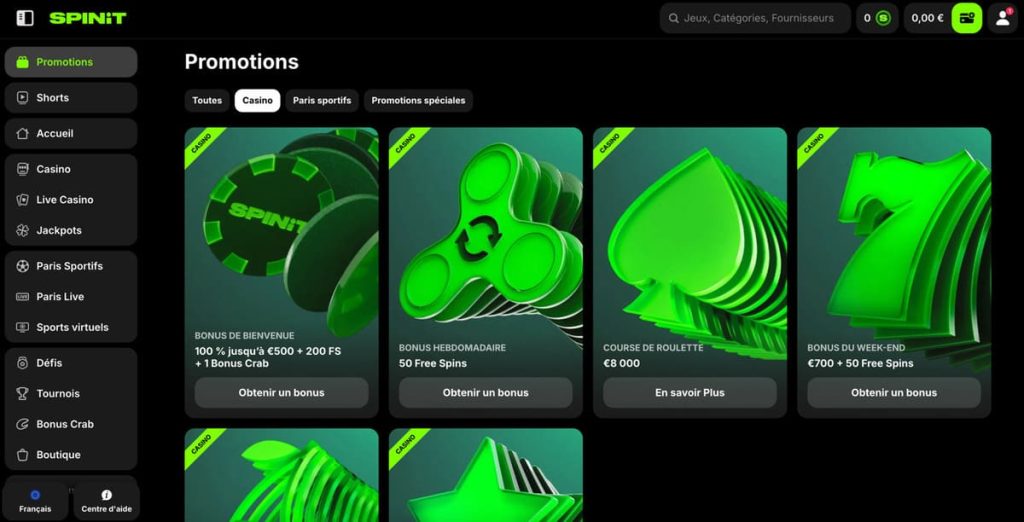 Spinit Casino bonus